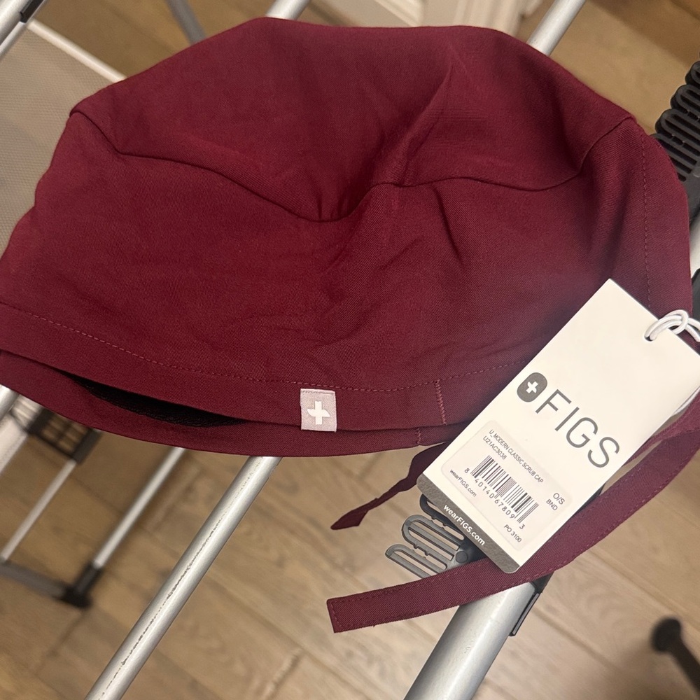 Figs Maroon Modern Classic Scrub Cap